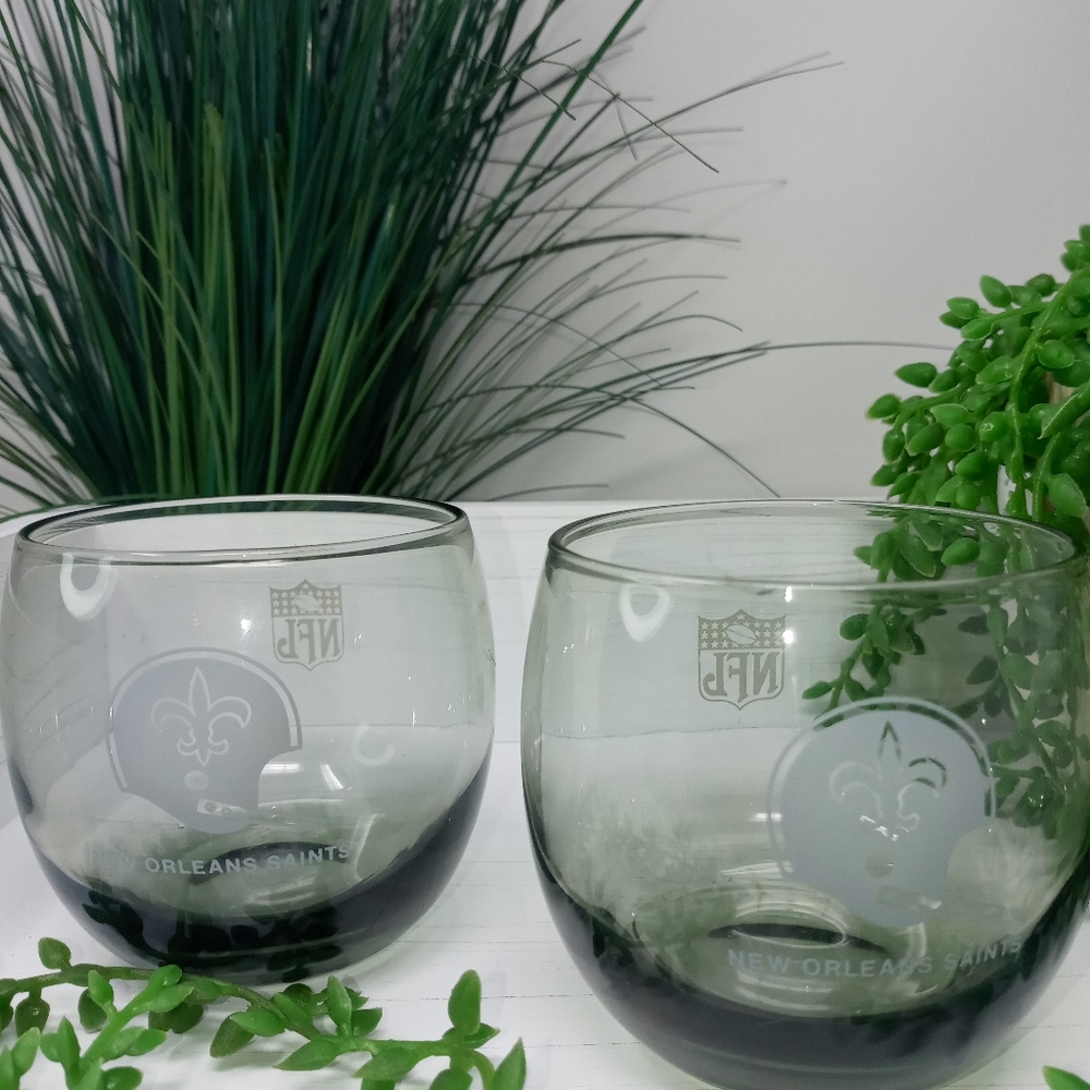 2 New Orleans Saints Drink Glasses